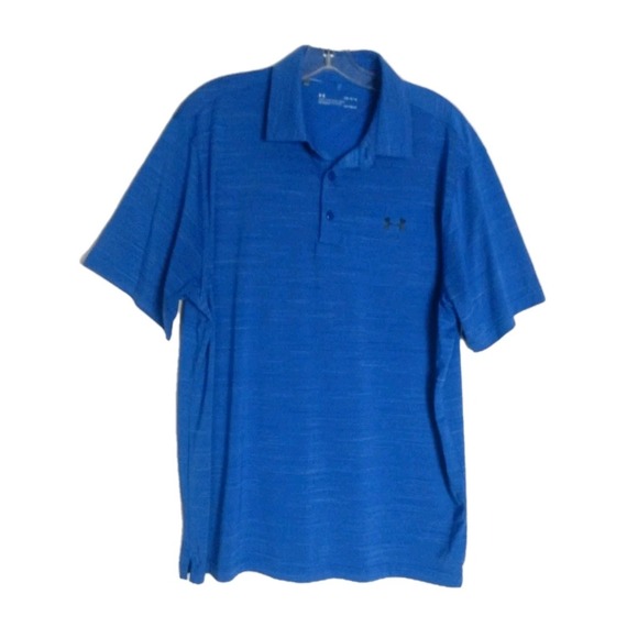 Under Armour Golf Shirt Mens L‎ Performance Polo Loose HeatGear - Picture 1 of 6